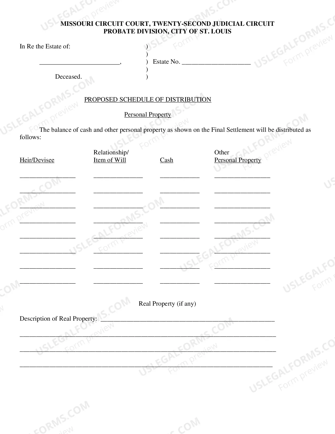 Preview Application For Probate of Will