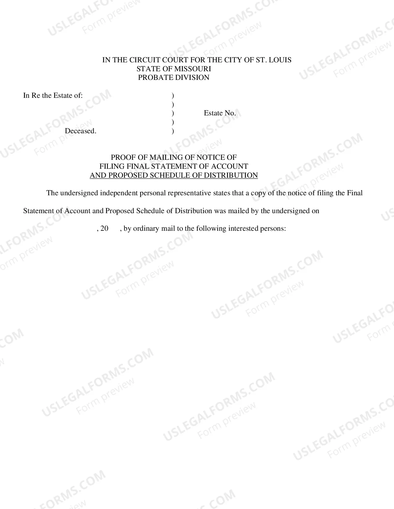 Preview Application For Probate of Will