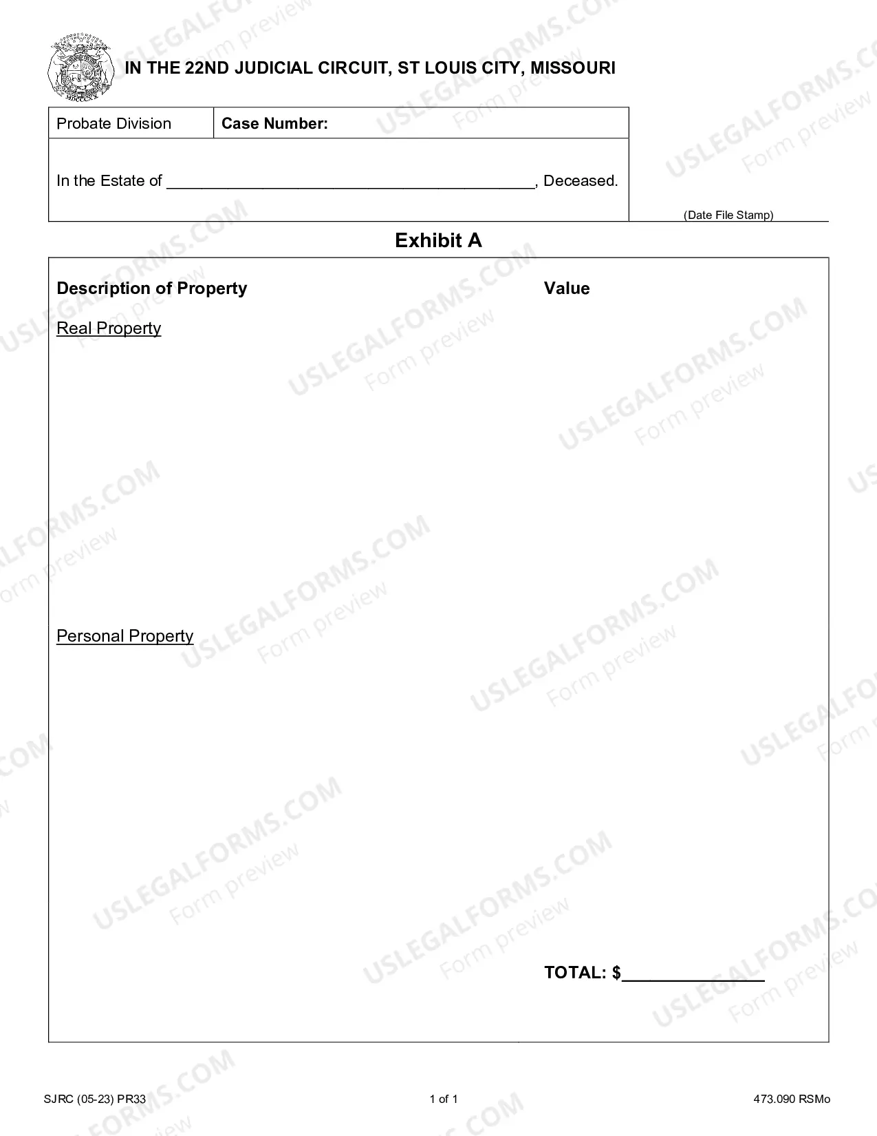 Preview Application of Surviving Spouse For Refusal of Letters