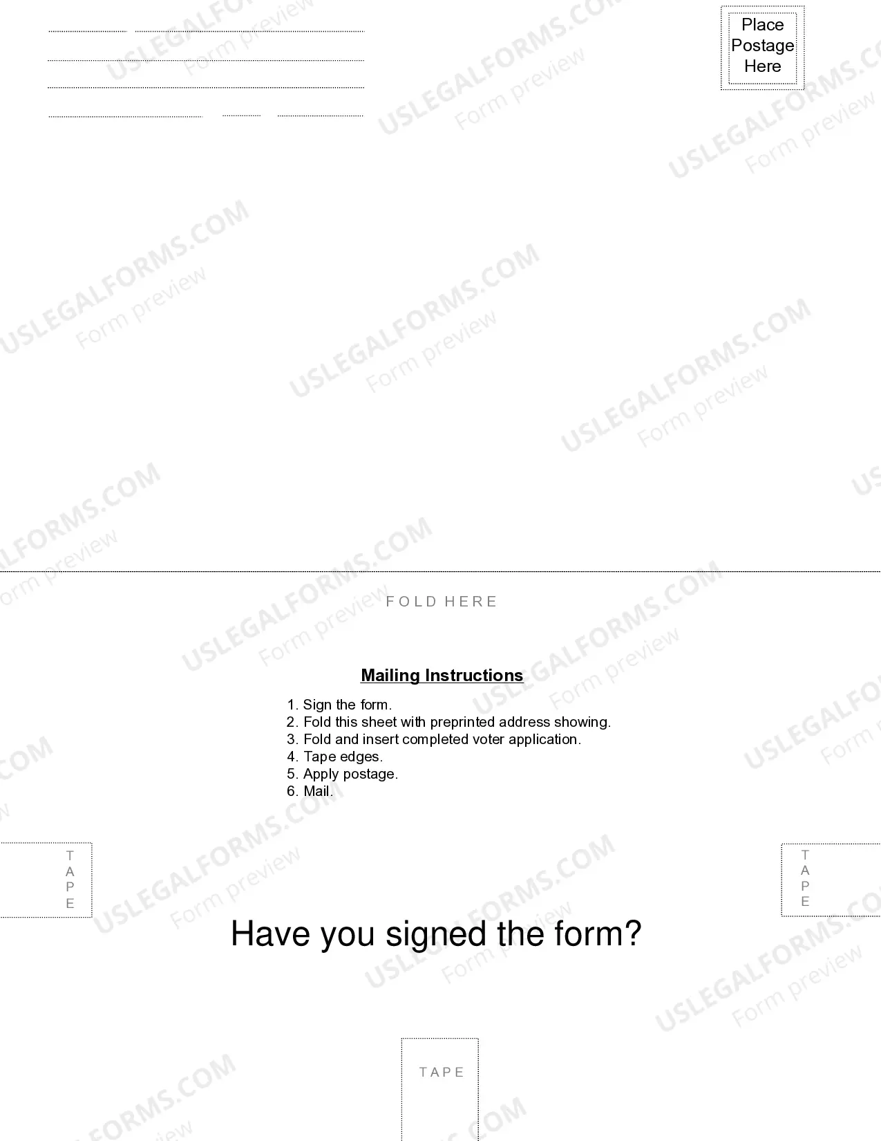 Preview Voter Address Change Form