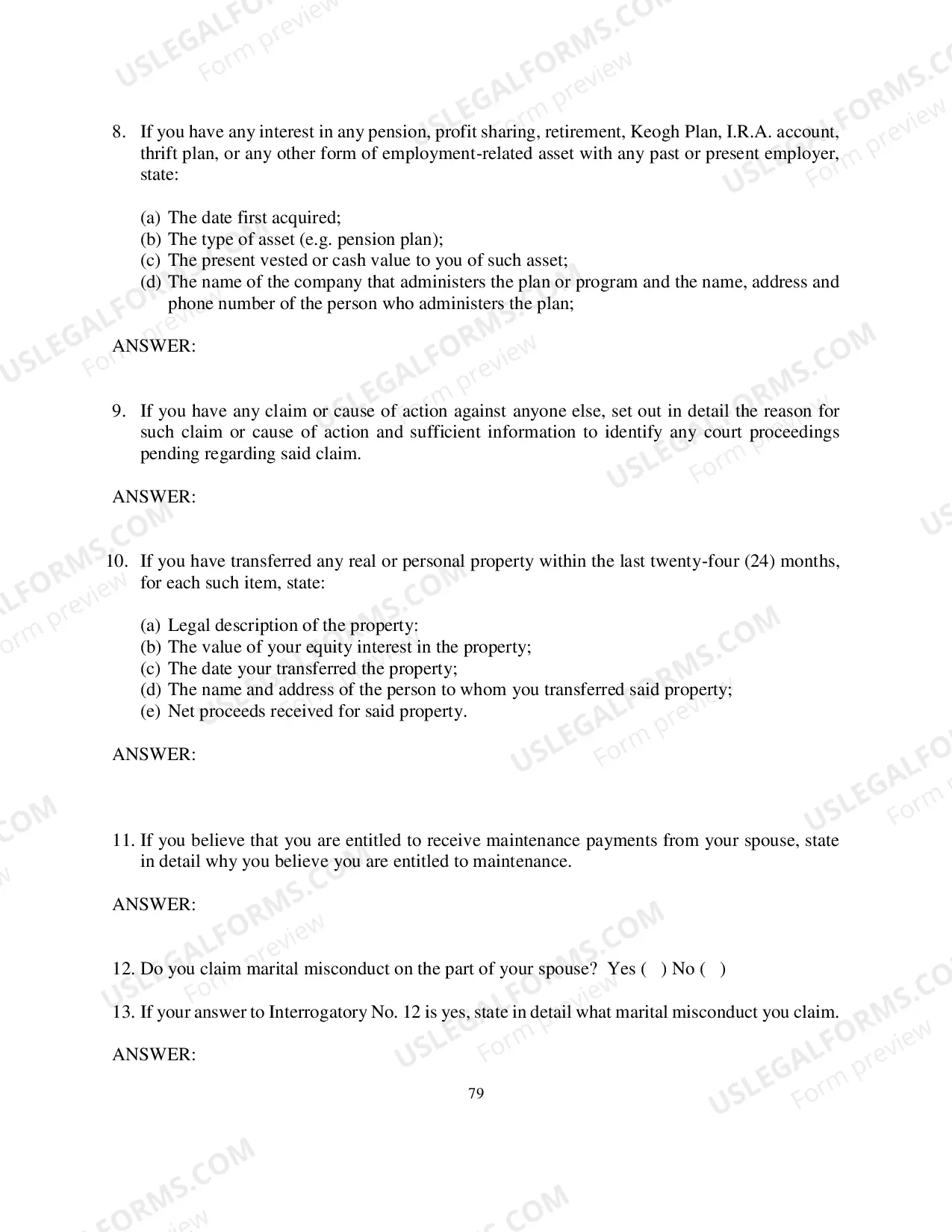 Preview First Interrogatories (Dissolution)