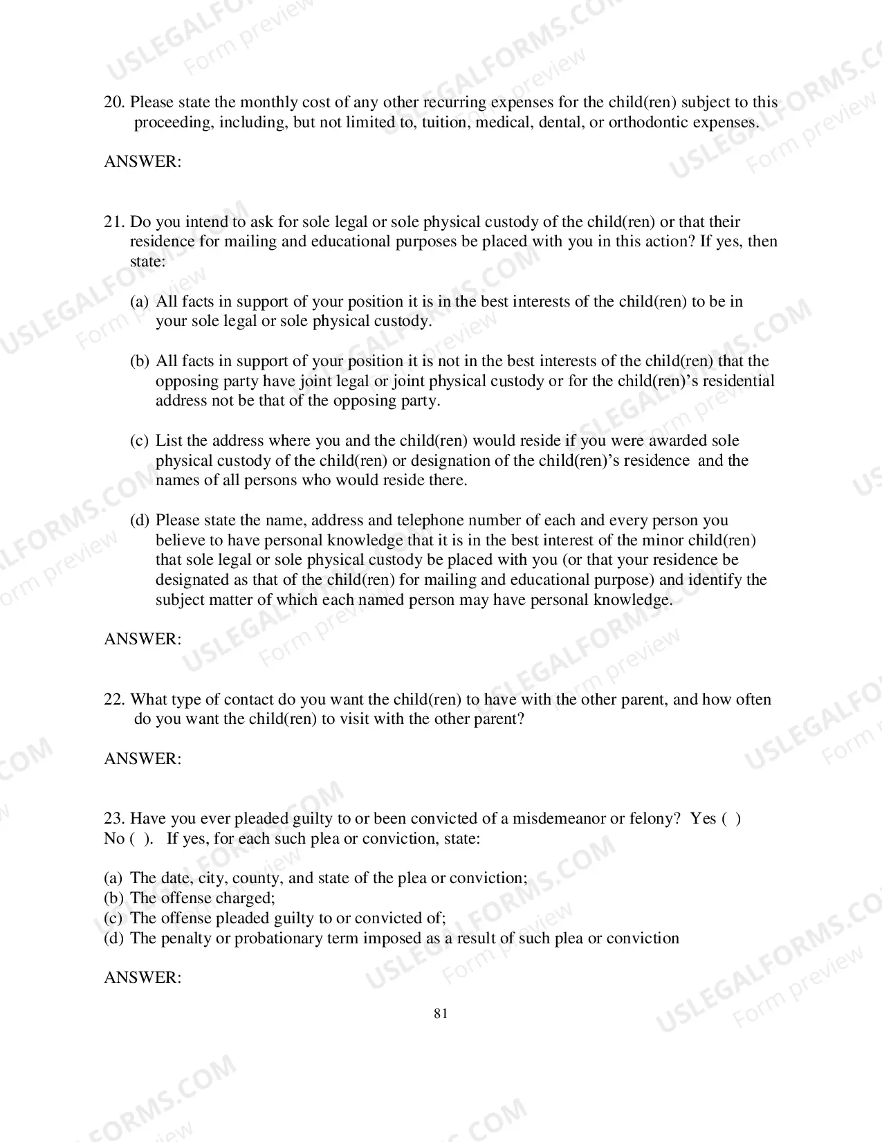 Preview First Interrogatories (Dissolution)