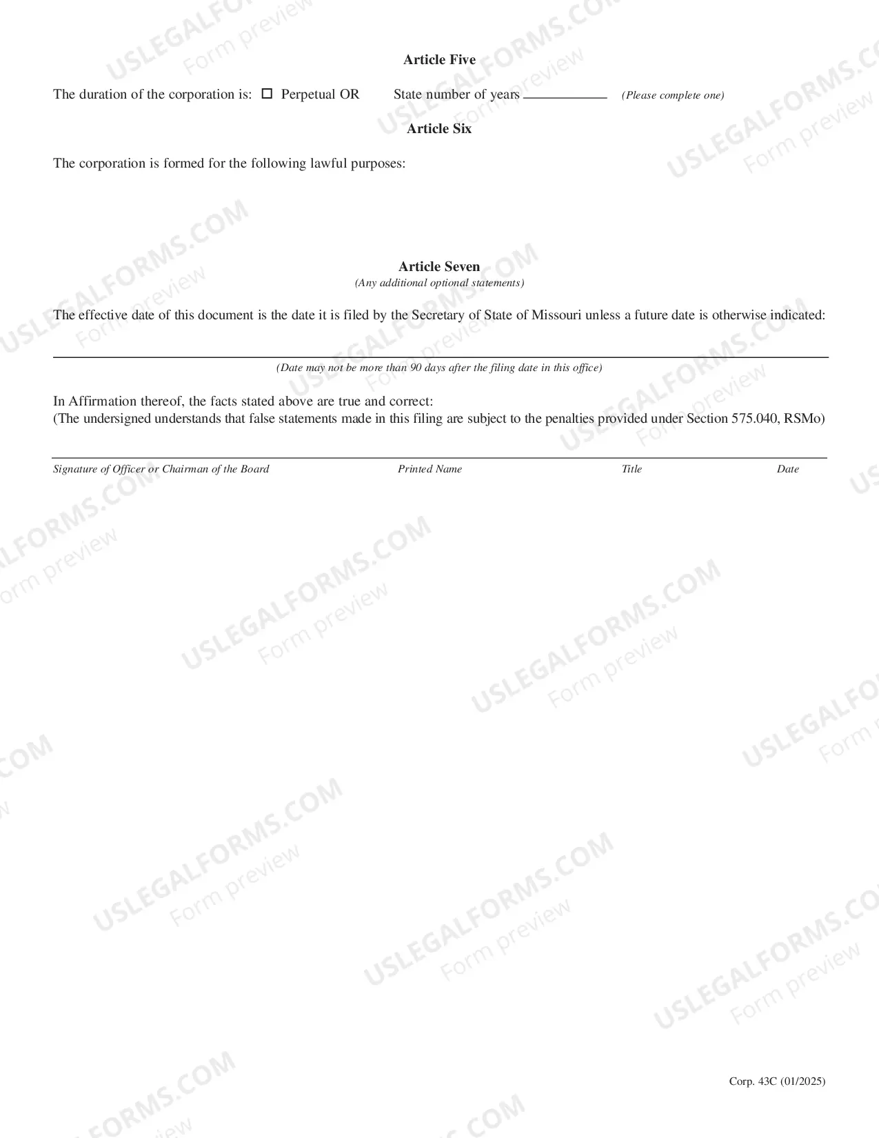Preview Amended Articles Accepting Close Corporation Law