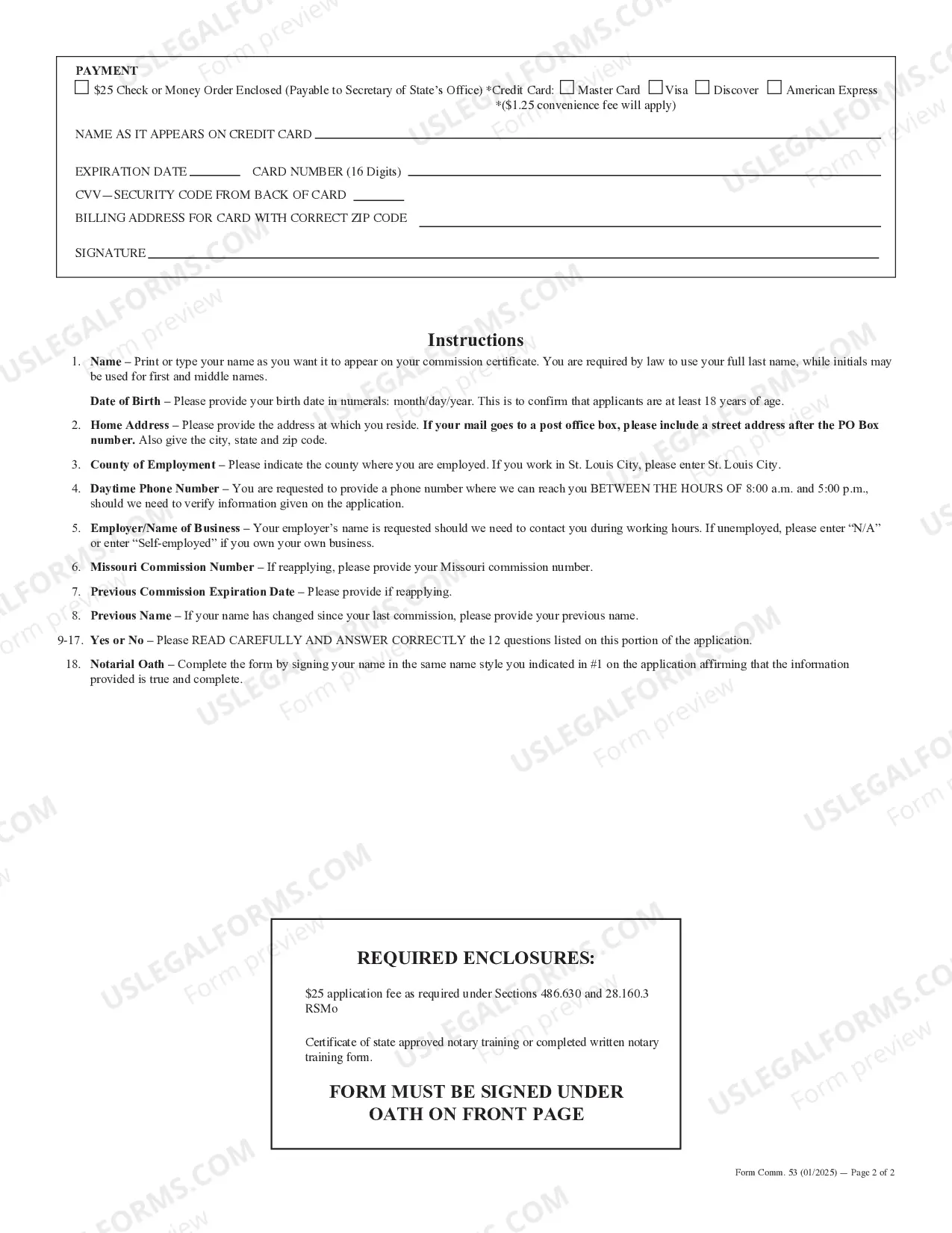 Preview Non-Resident Application For Commission As A Notary Public