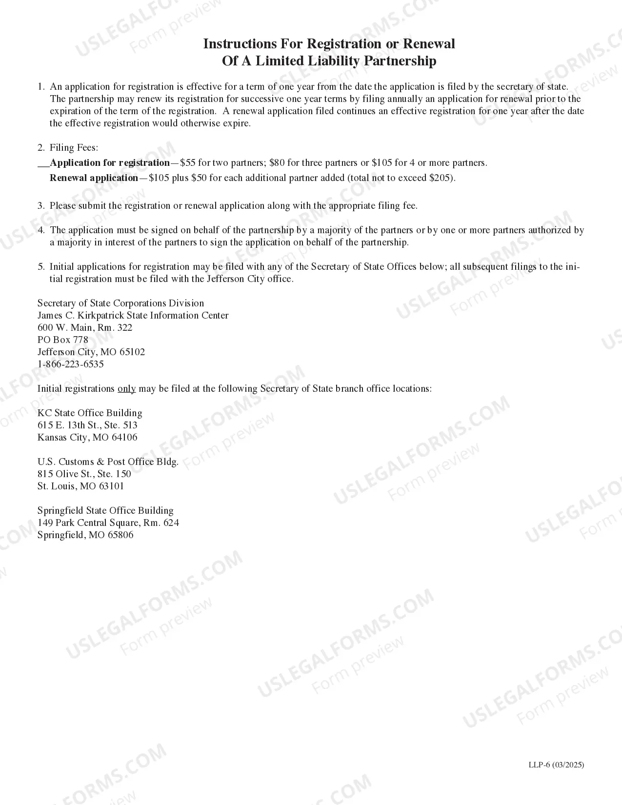 Preview Application For Registration of A Limited Liability Partnership