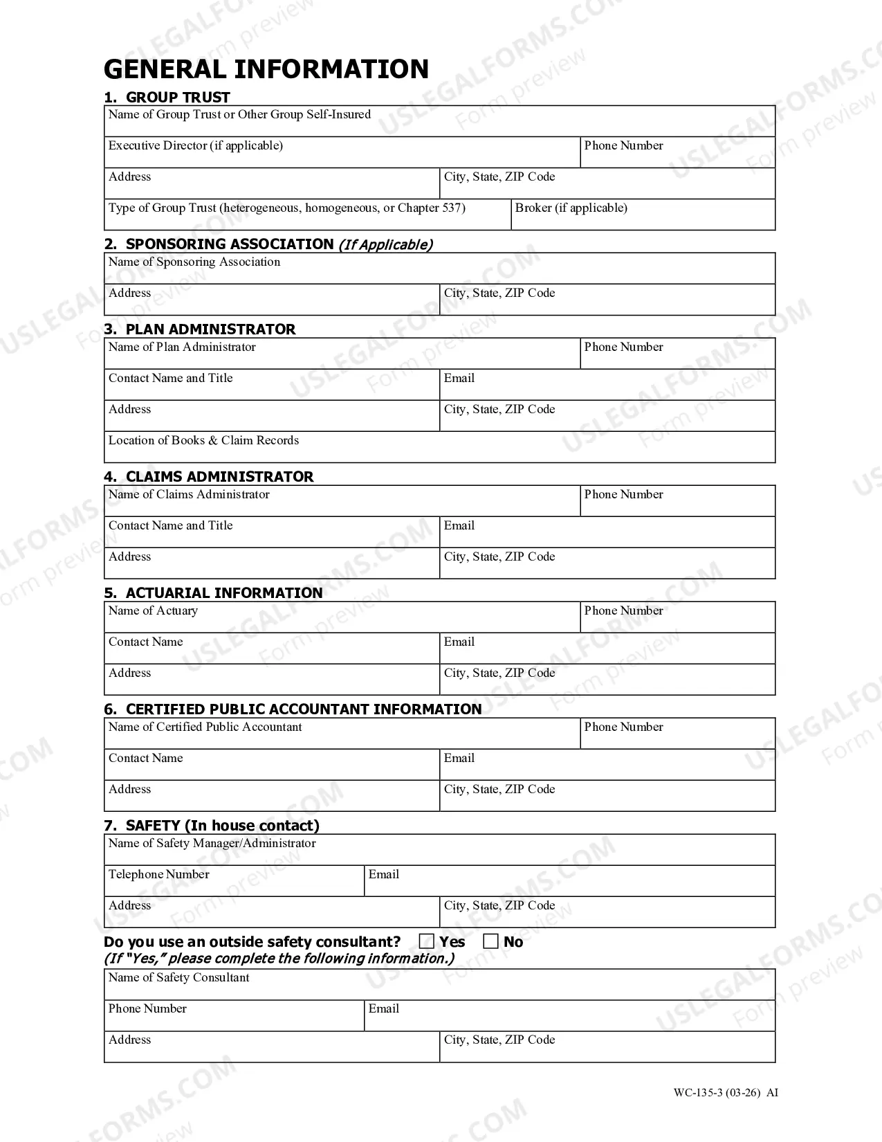Preview Annual Reporting Forms For Self Insured Trusts