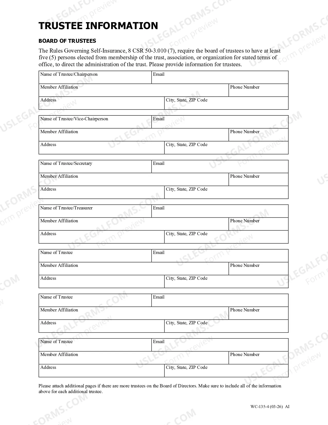 Preview Annual Reporting Forms For Self Insured Trusts
