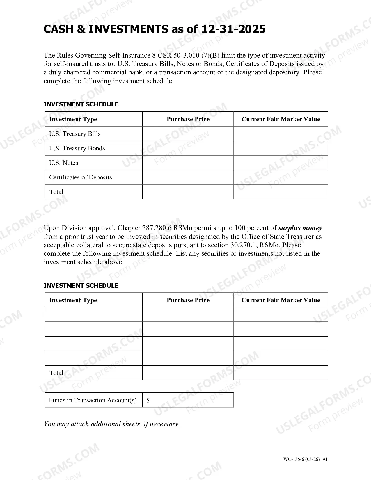 Preview Annual Reporting Forms For Self Insured Trusts