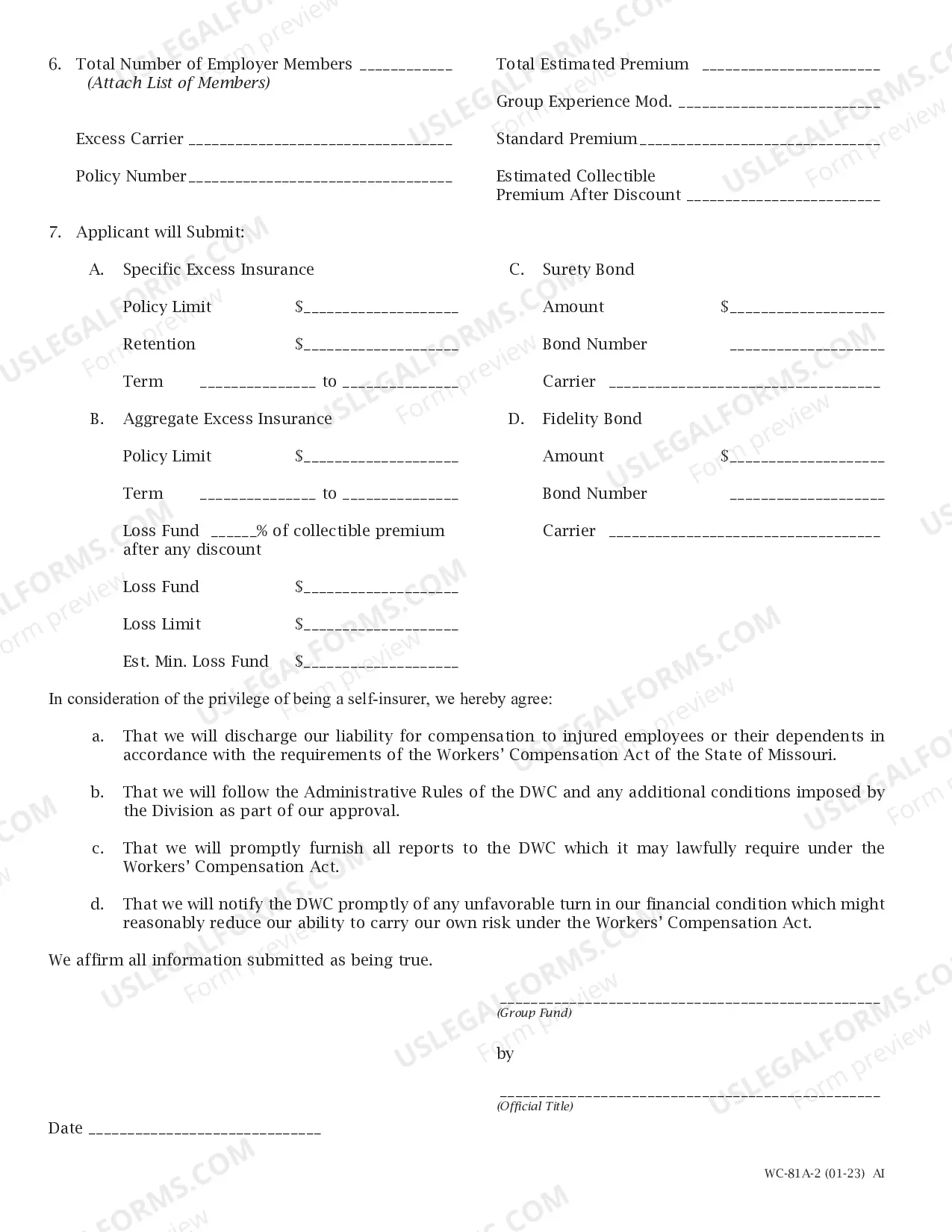 Preview Application For Group Self Insurance