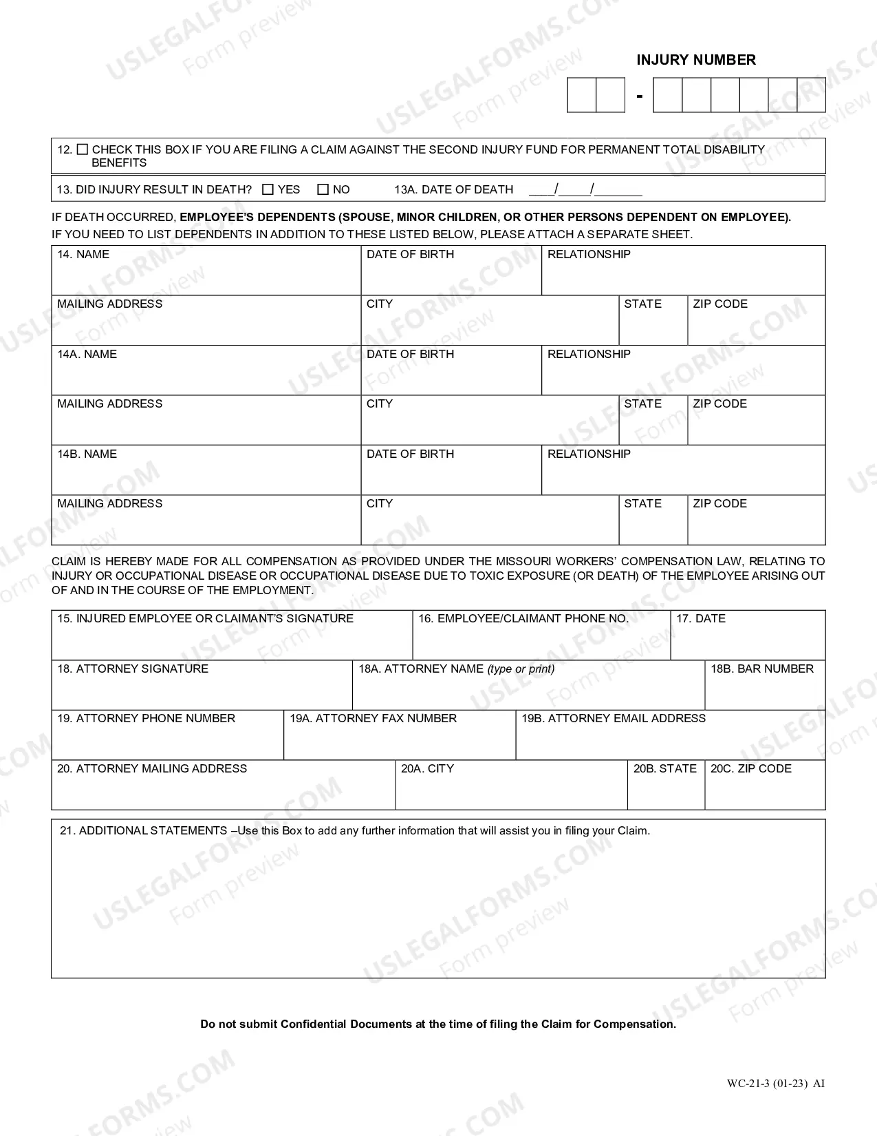Preview Claim For Compensation (After 12-31-13)