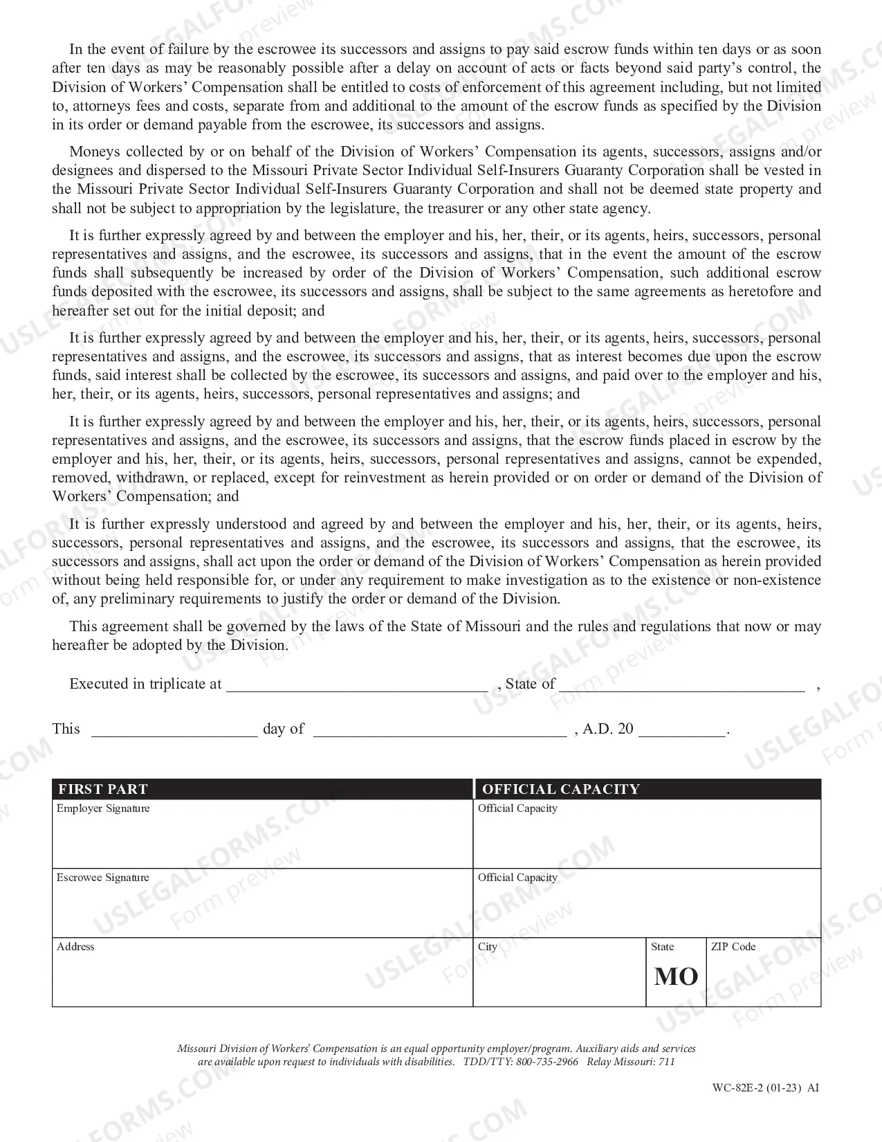 Preview Escrow Agreement