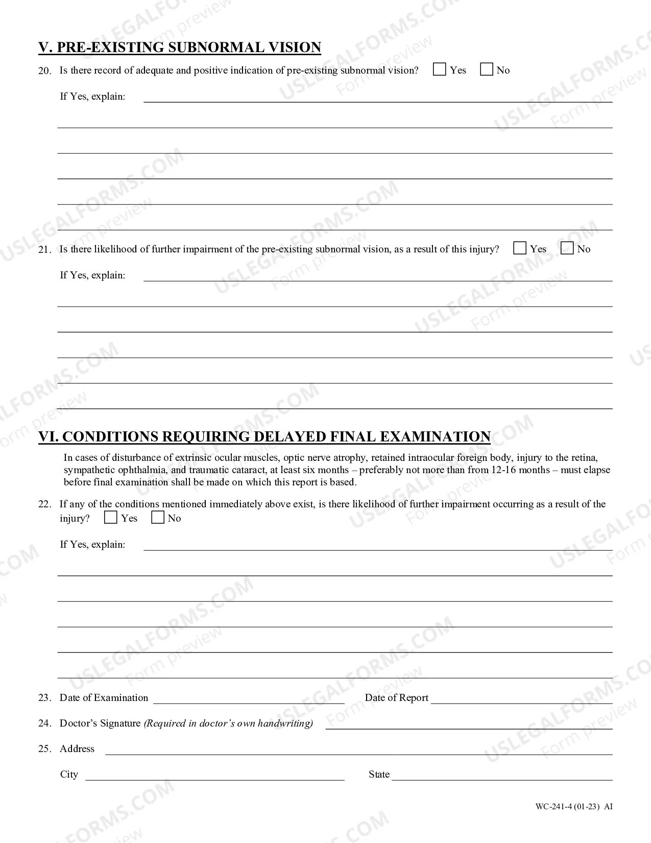 Preview Physicians Report On Eye Injuries