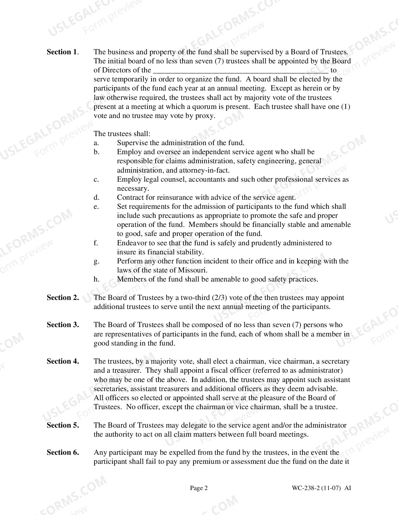 Preview Self-Insurance By-Laws