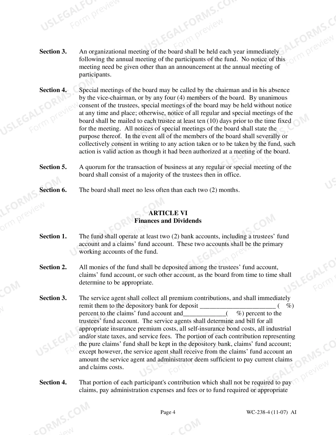 Preview Self-Insurance By-Laws
