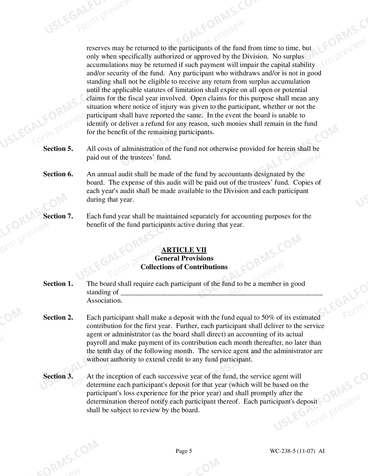Preview Self-Insurance By-Laws