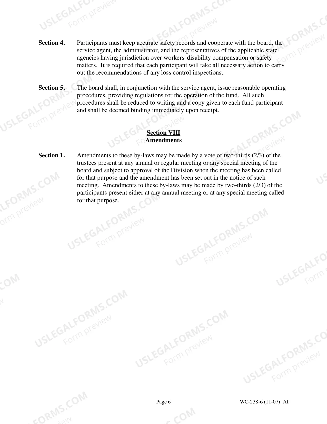 Preview Self-Insurance By-Laws