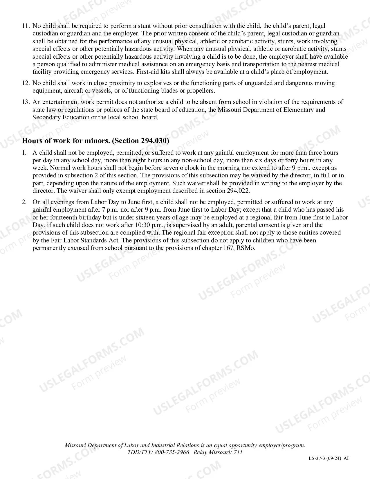 Preview Entertainment Work Permit Request