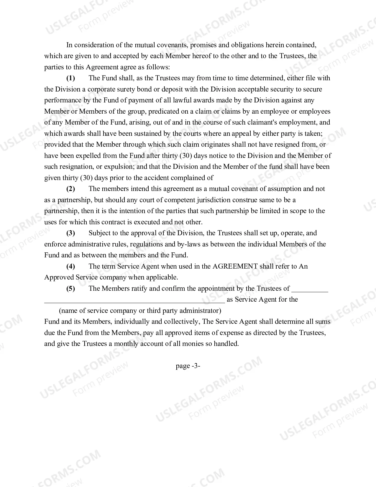 Preview Indemnity (Trust) Agreement
