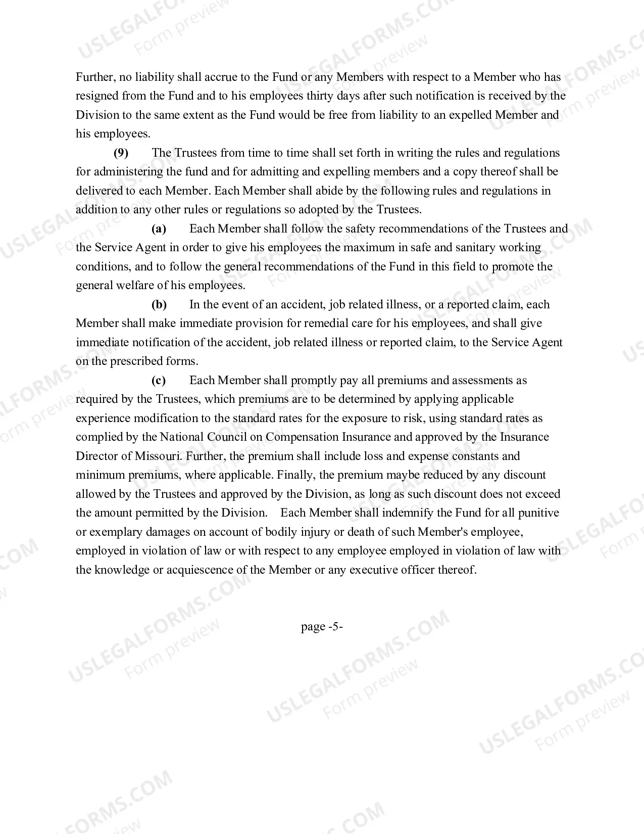 Preview Indemnity (Trust) Agreement