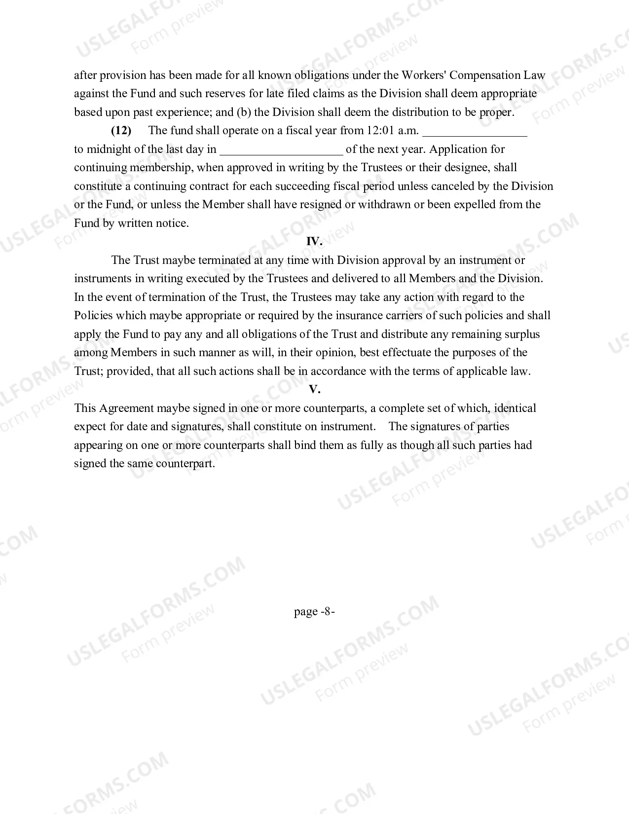 Preview Indemnity (Trust) Agreement