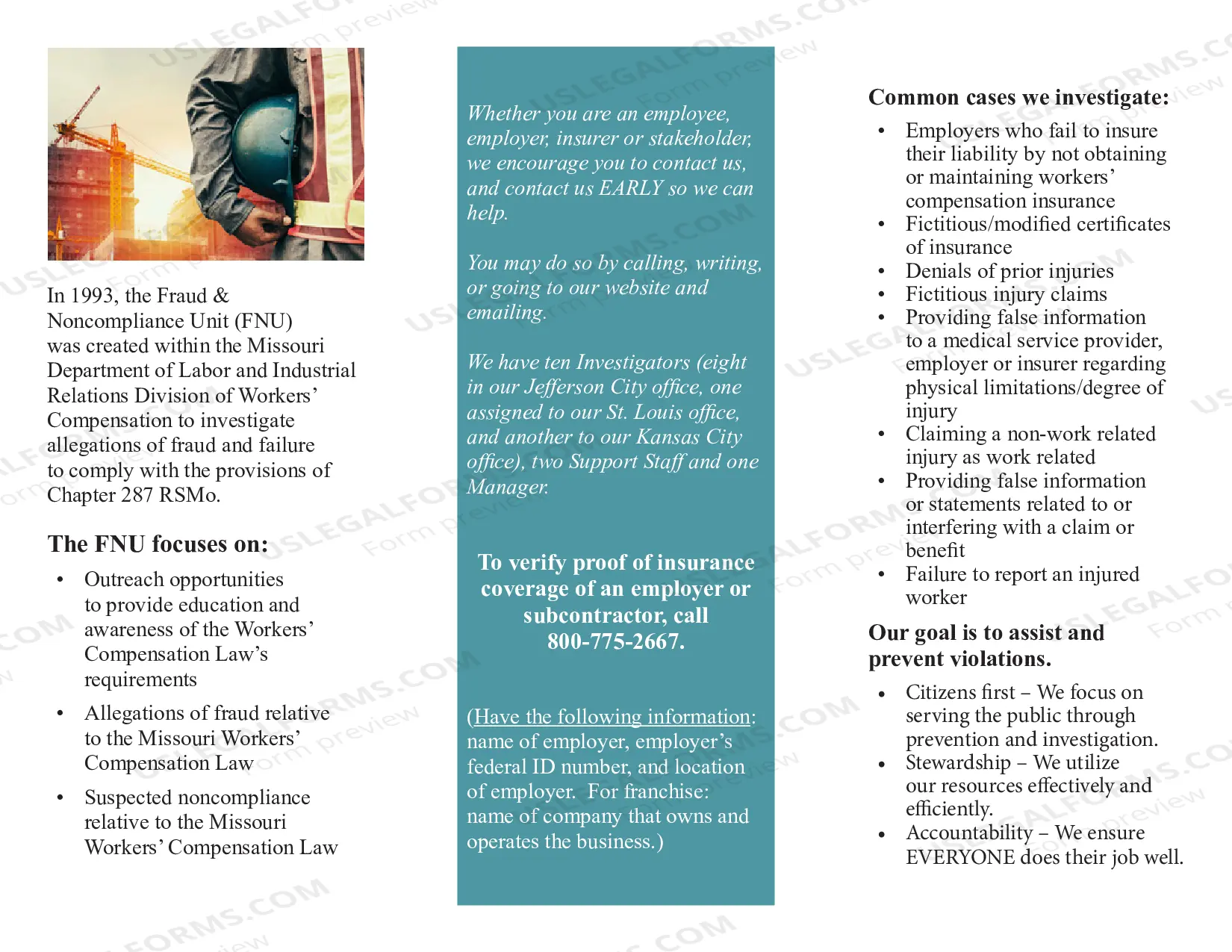 Preview Workers' Compensation: Fraud and Noncompliance