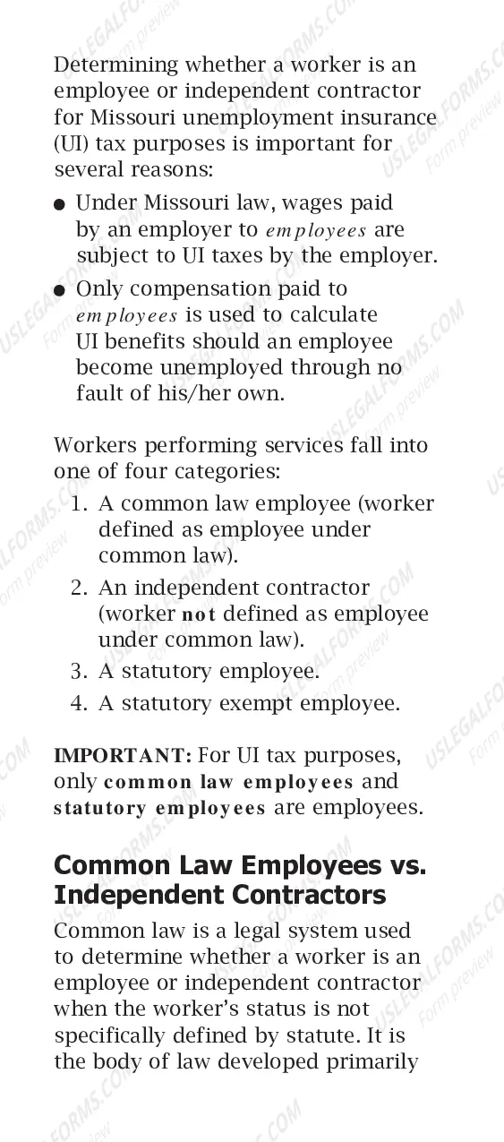 Preview Classifying Employees for Unemployment Insurance Tax Purposes
