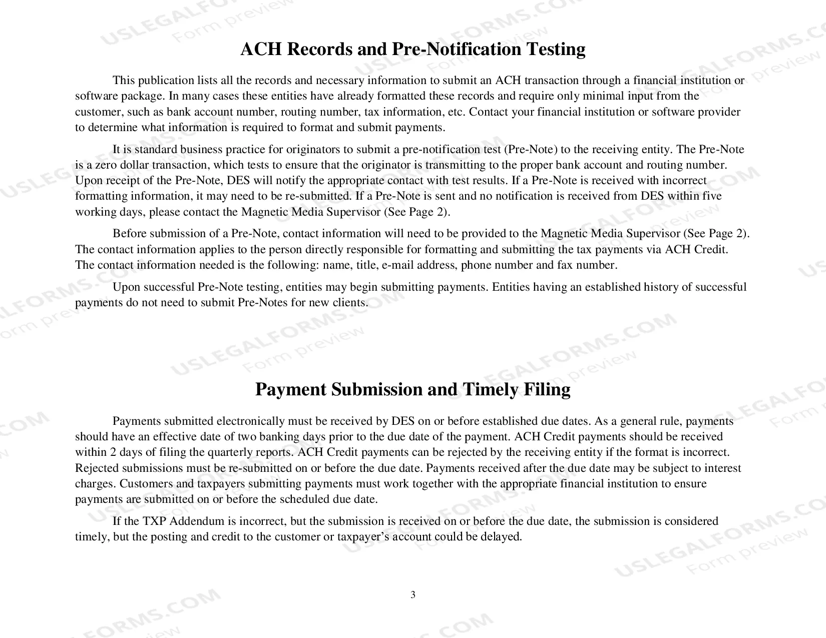 Preview Electronic File Specifications and Record Layout for ACH Credit Payments