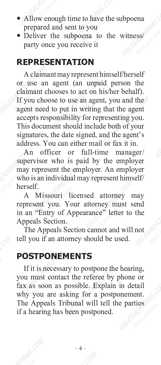 Preview Information for Appeals Tribunal Hearings