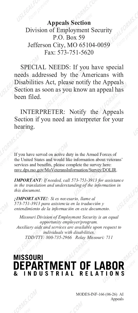 Preview Information for Appeals Tribunal Hearings
