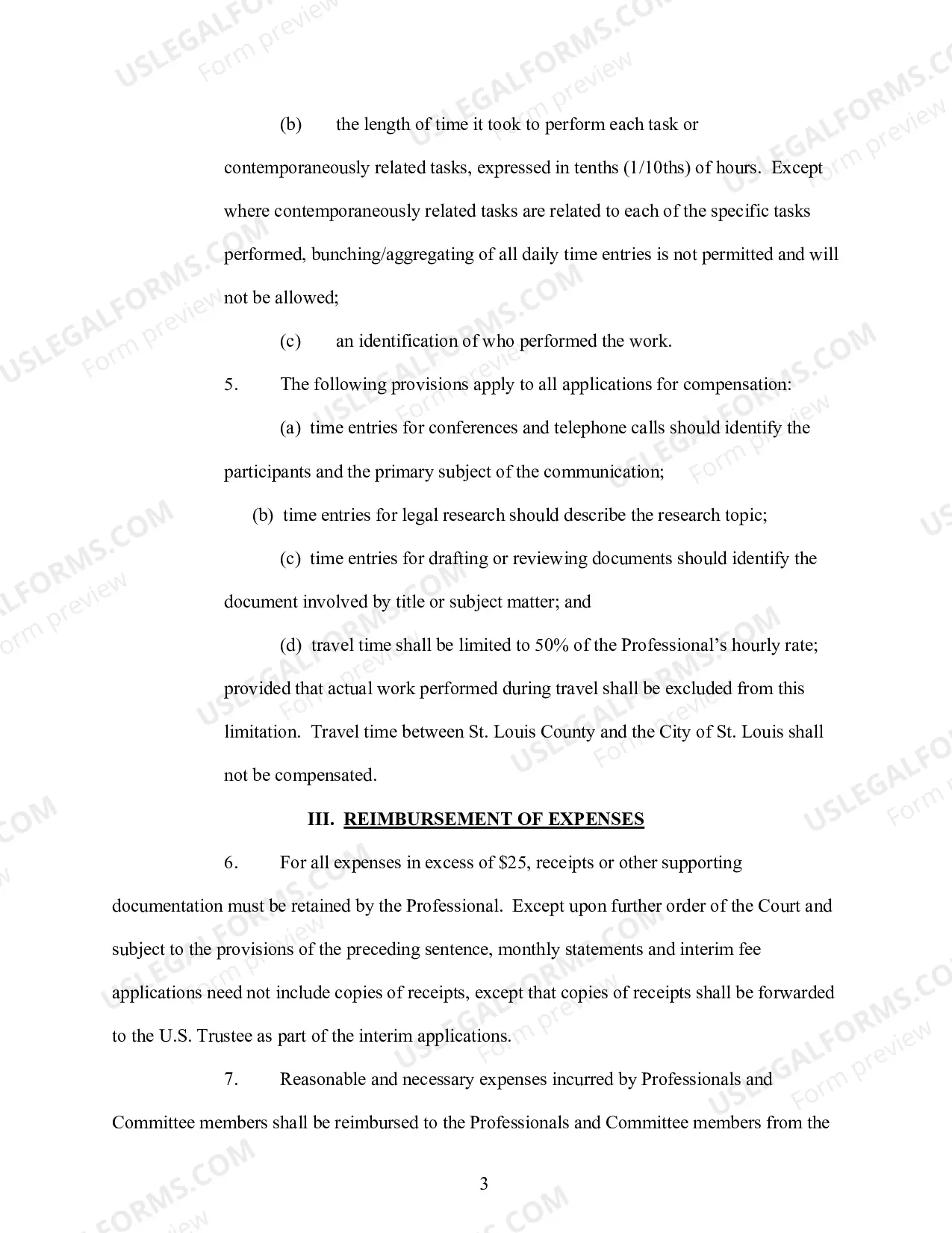 Preview Procedures For Interim Compensation and Reimbursement of Professionals (Standing Order 2)