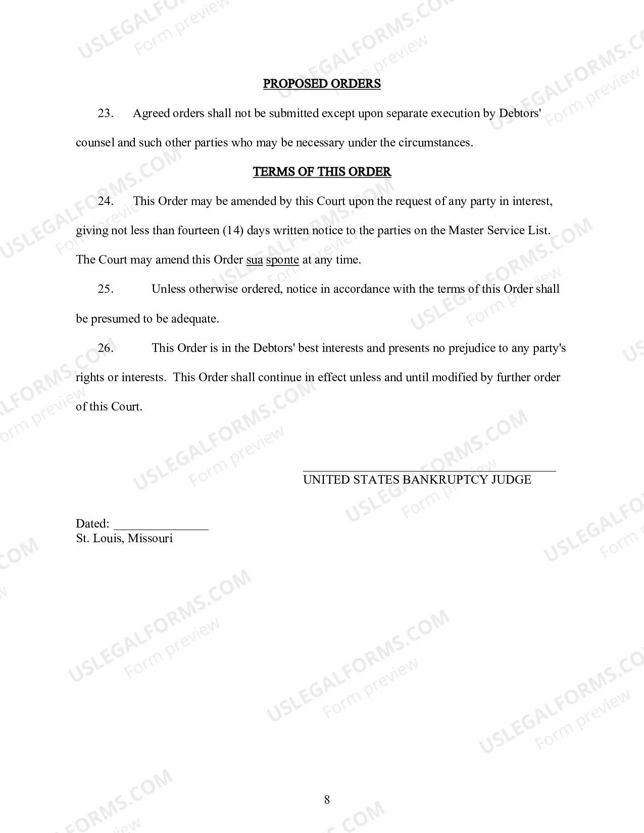 Preview Establishing Notice and Motion Procedures (Standing Order 1)