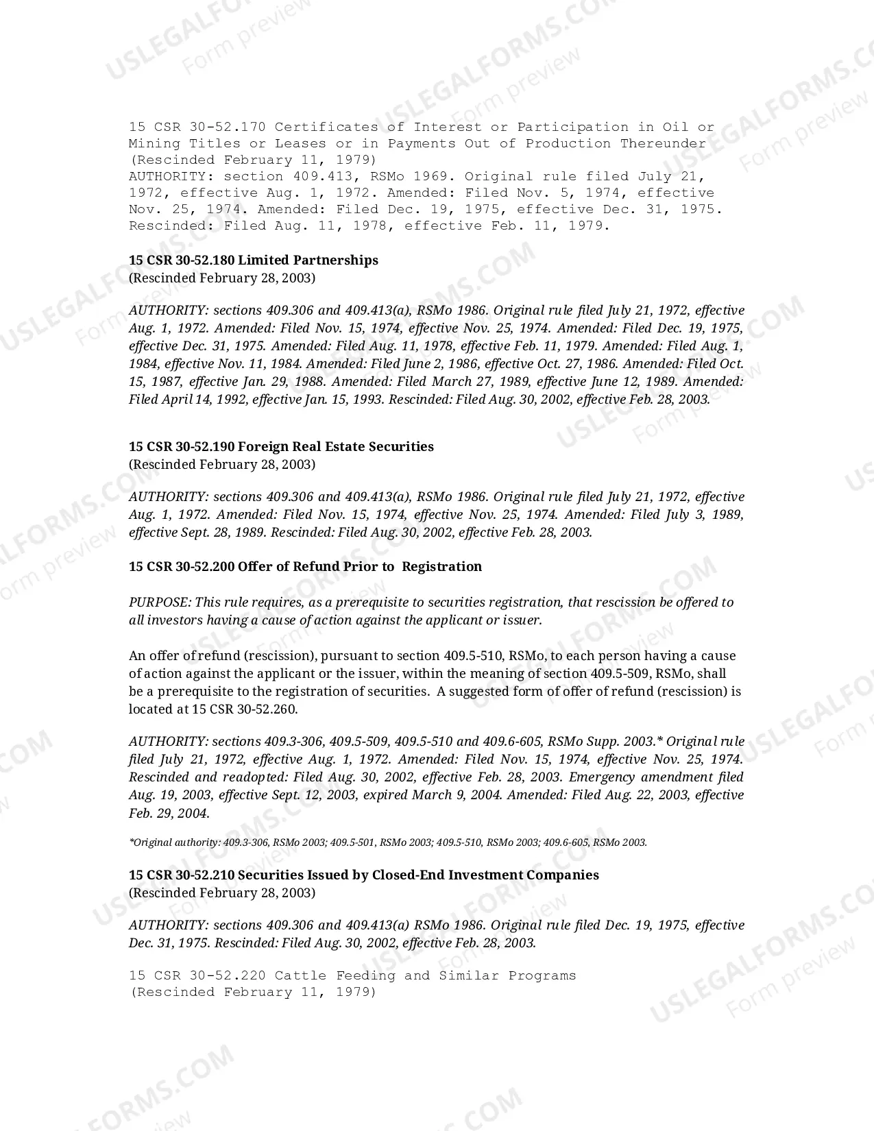 Preview Application For Registration of Single Family Mortgage Revenue Bonds