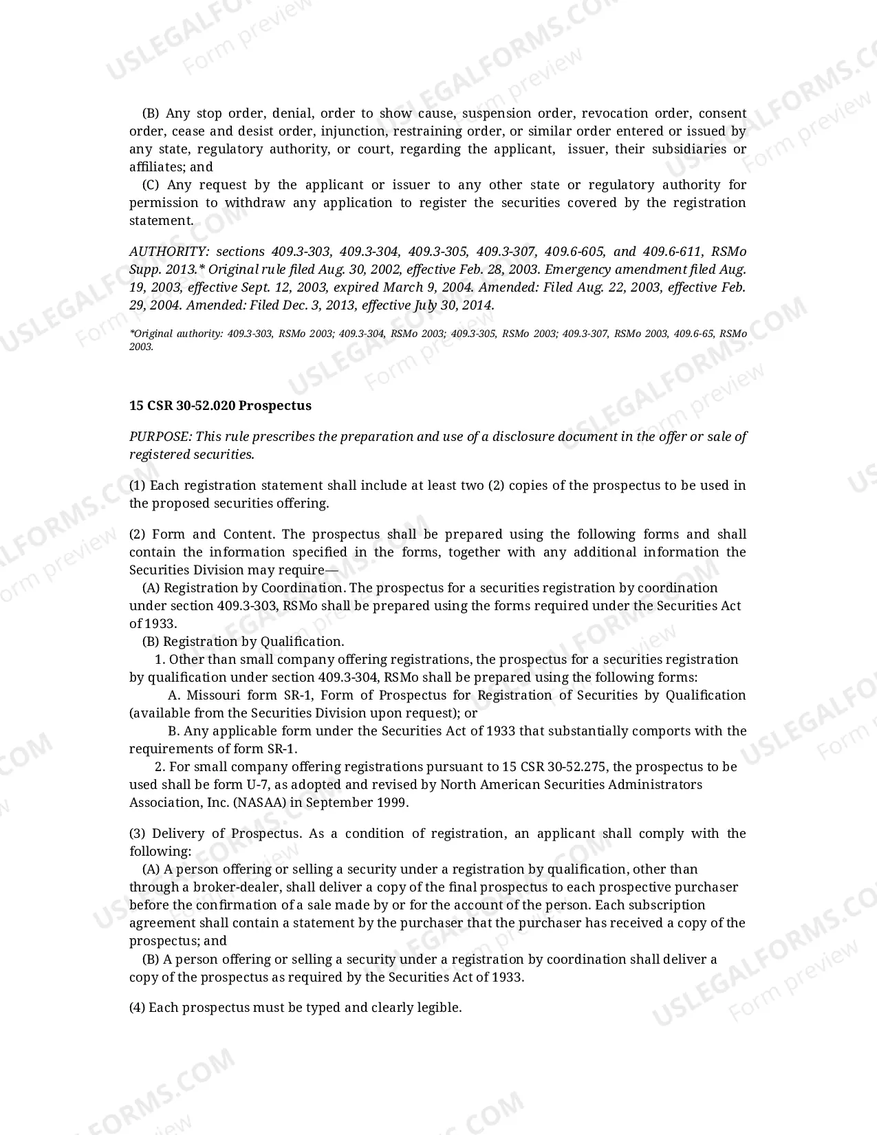 Preview Application For Registration of Single Family Mortgage Revenue Bonds