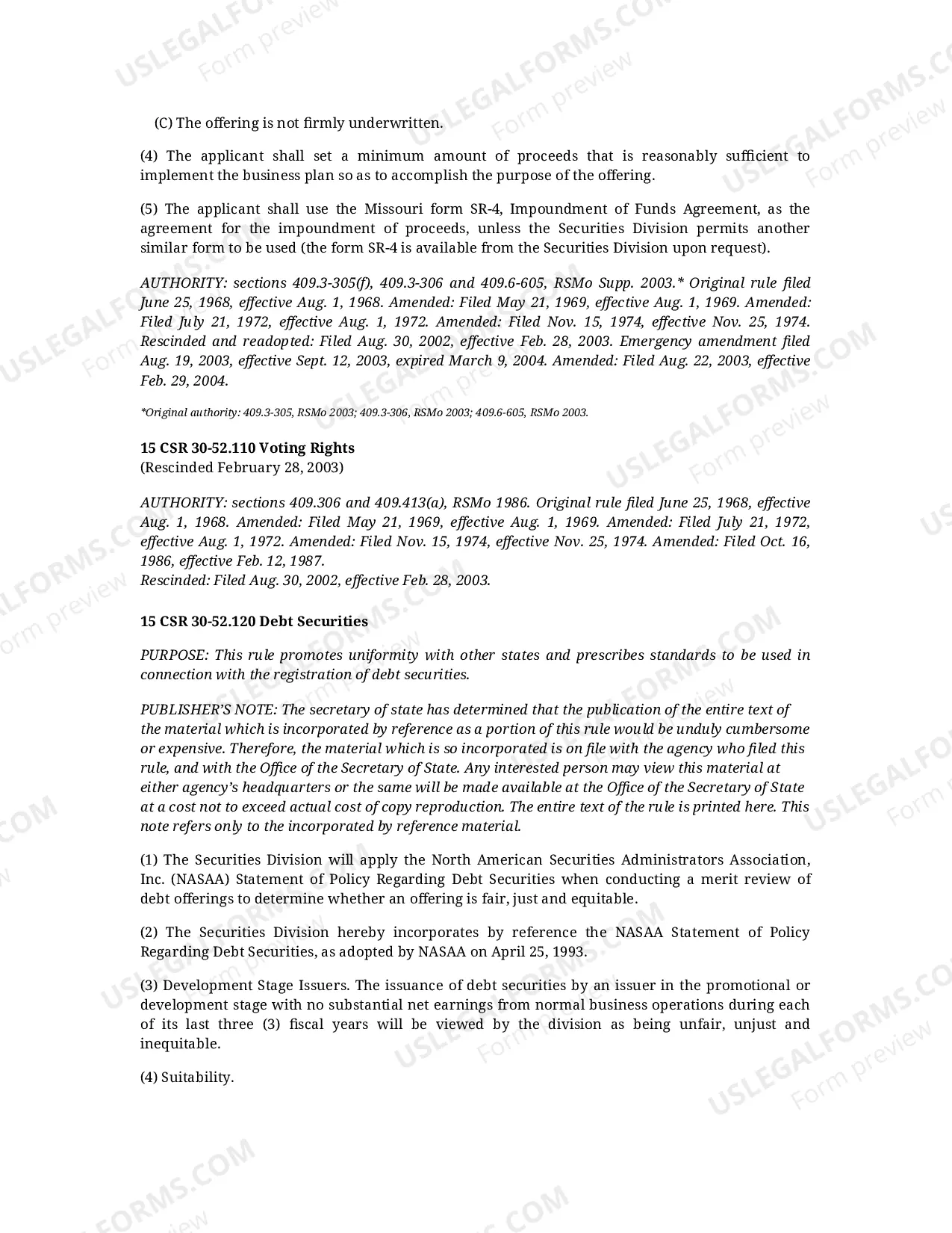 Preview Application For Registration of Single Family Mortgage Revenue Bonds