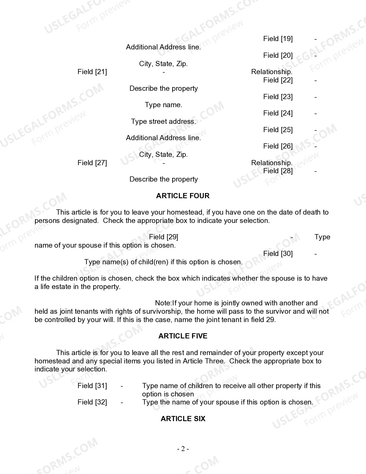 Preview Last Will and Testament for Married person with Minor Children from Prior Marriage