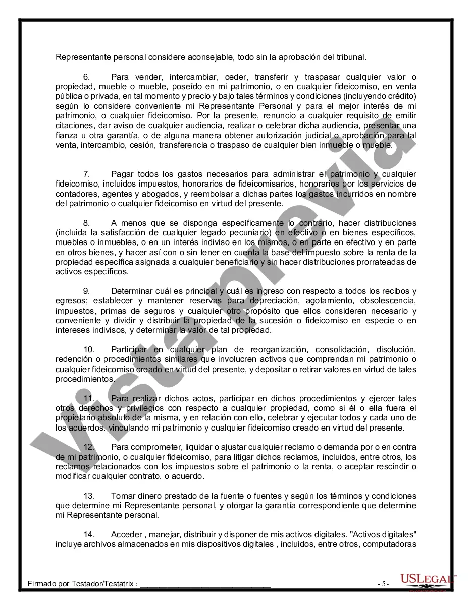 Preview Paquete de Voluntades Mutuas con Últimas Voluntades y Testamentos para Pareja Casada con Hijos Adultos