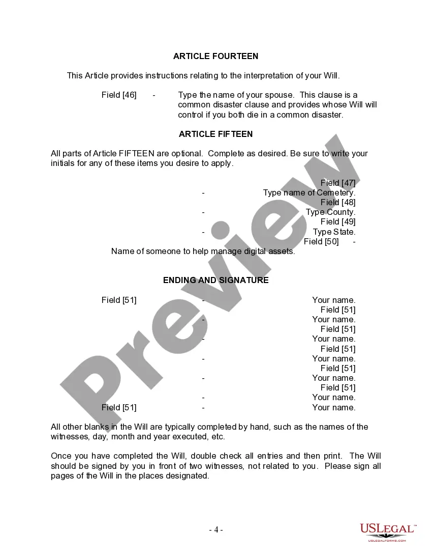 Preview Mutual Wills Package with Last Wills and Testaments for Married Couple with Minor Children
