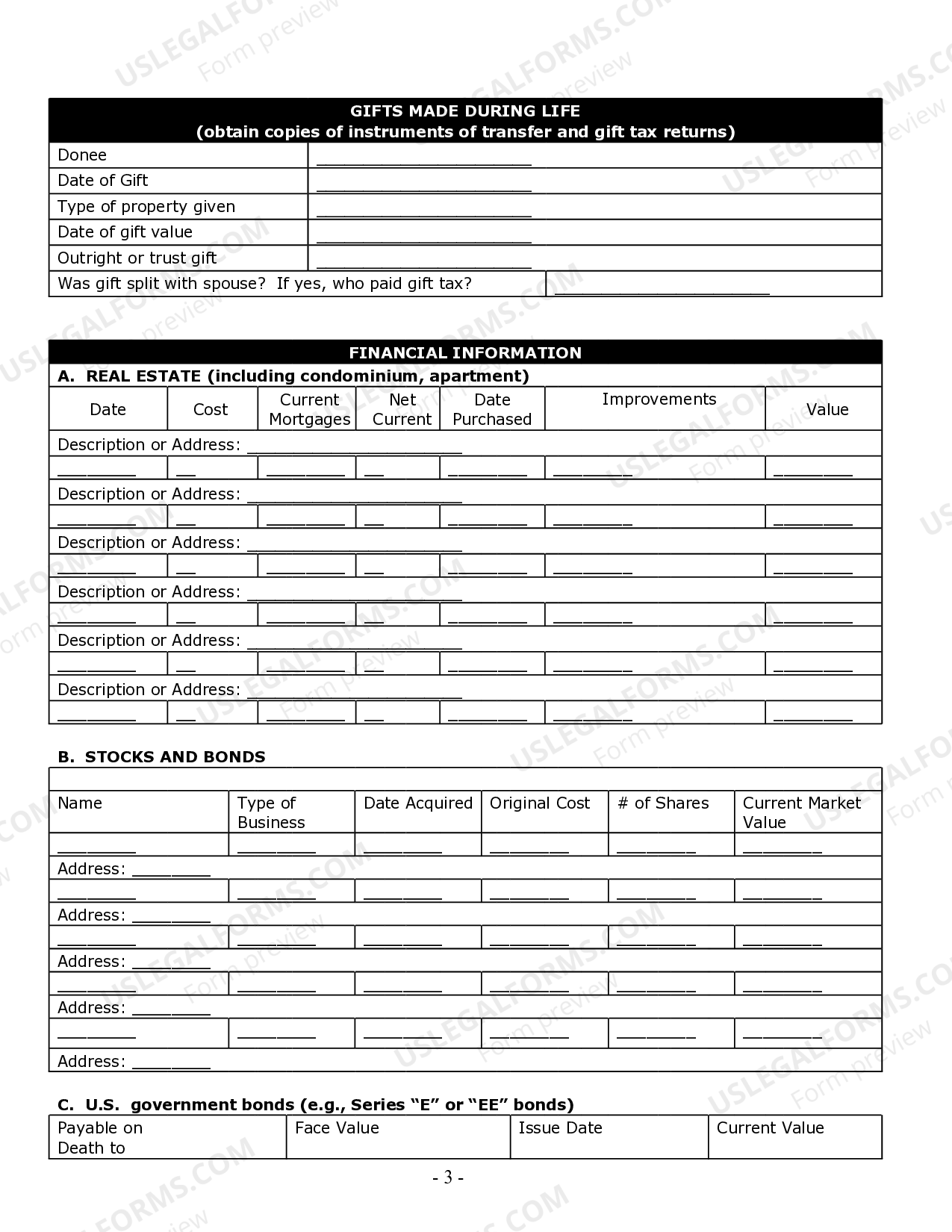 Missouri Estate Planning Questionnaire and Worksheets Planning Your