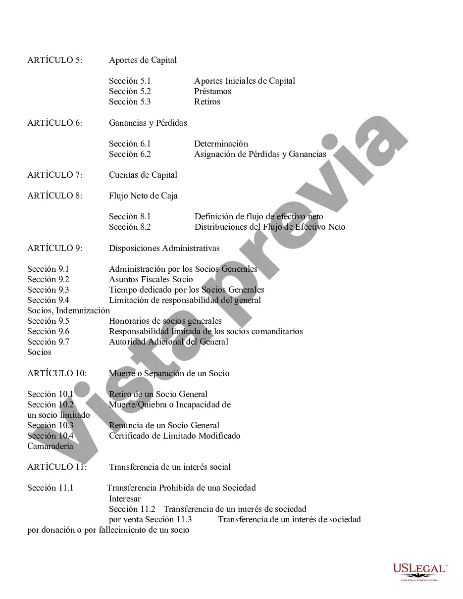 Preview Acuerdo de sociedad limitada
