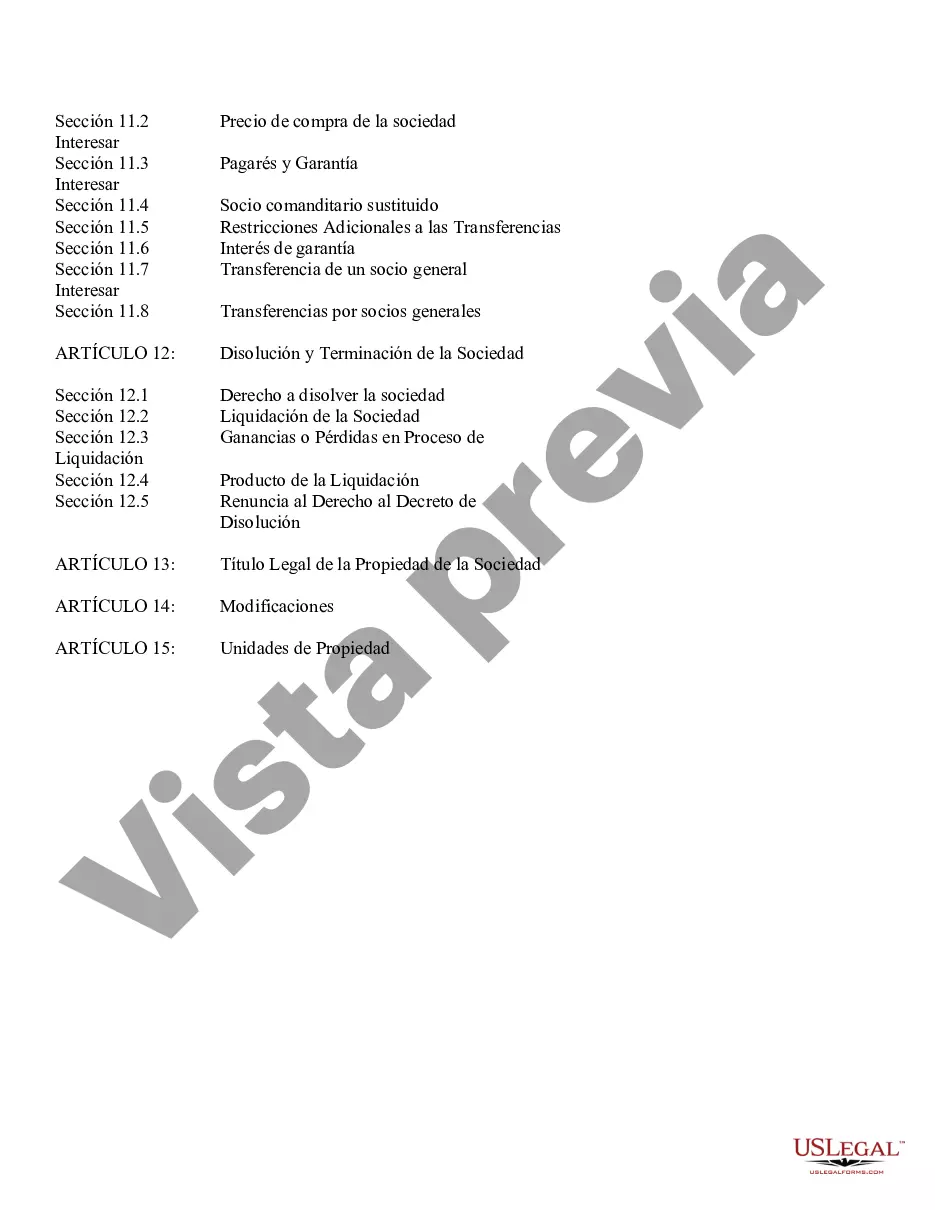 Preview Acuerdo de sociedad limitada