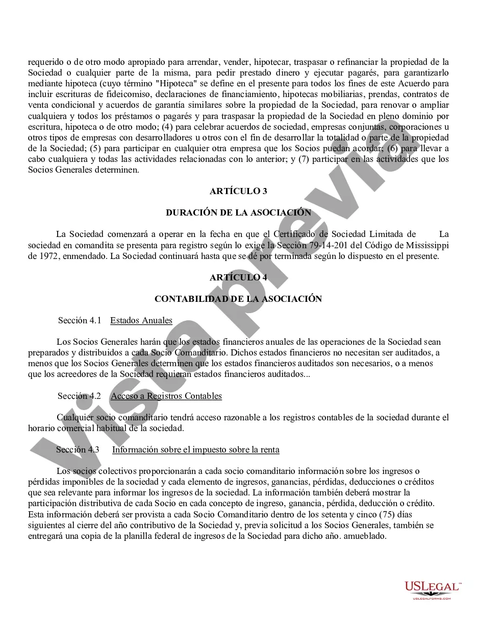 Preview Acuerdo de sociedad limitada