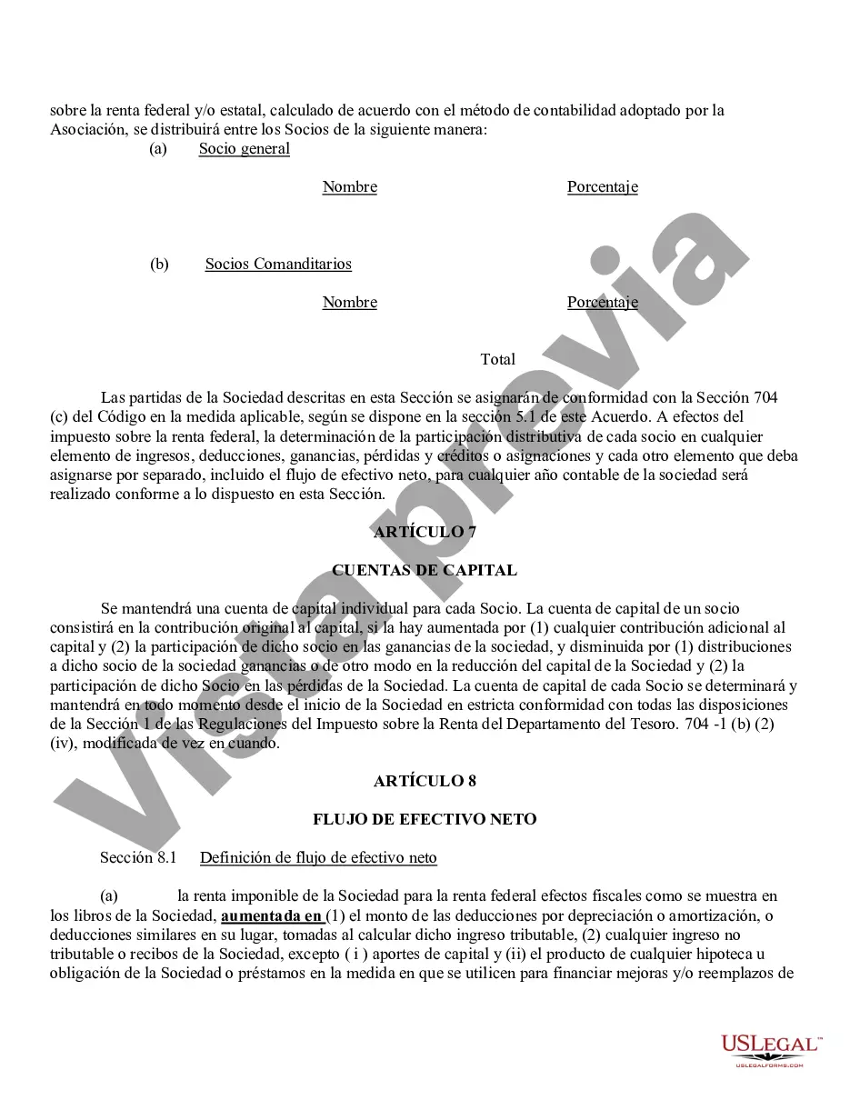 Preview Acuerdo de sociedad limitada