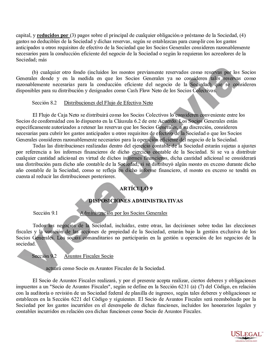 Preview Acuerdo de sociedad limitada