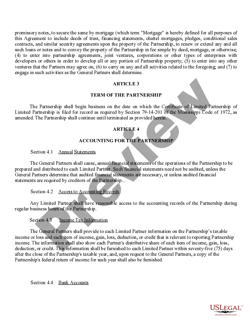 Get Limited Partnership Agreement Preview Limited Partnership Agreement