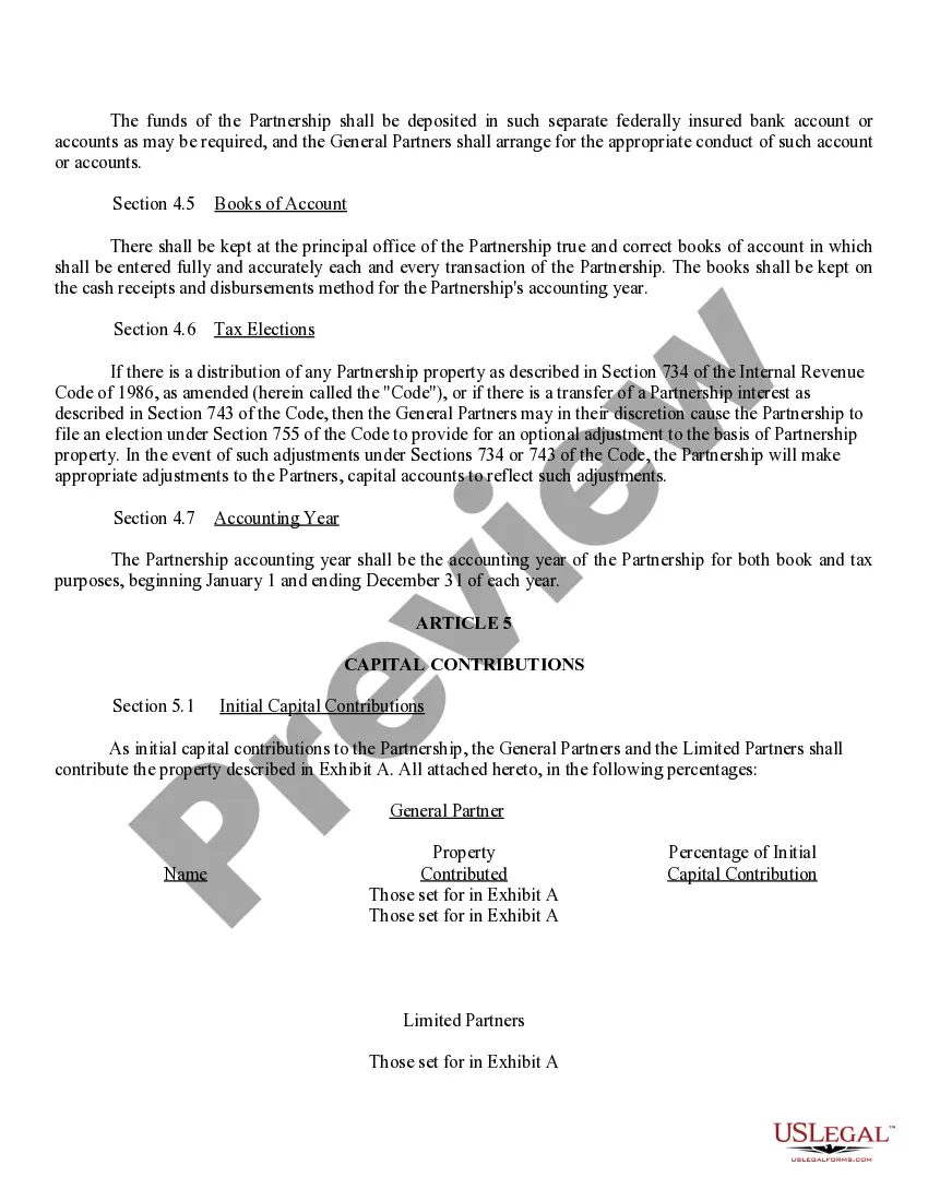 Get Limited Partnership Agreement Preview Limited Partnership Agreement