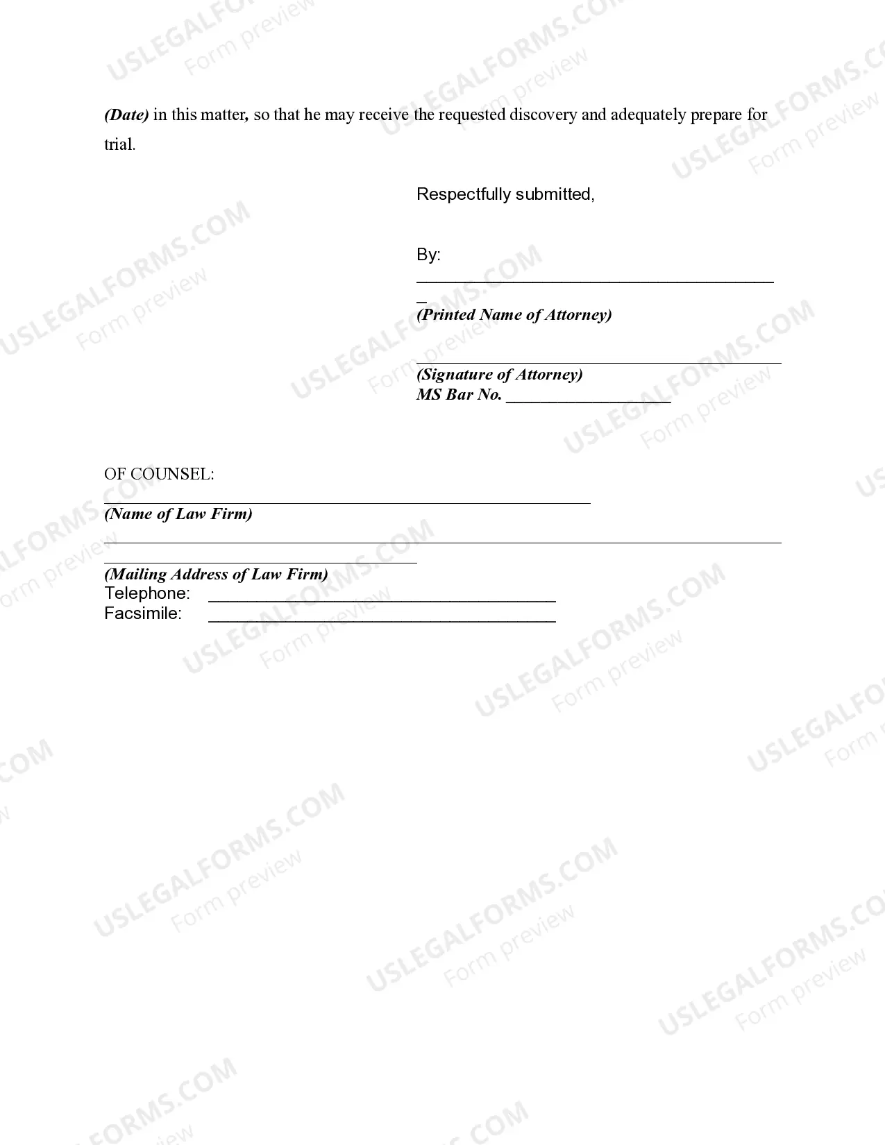 Preview Motion in Municipal Court for Continuance of a Trial Regarding a Misdemeanor