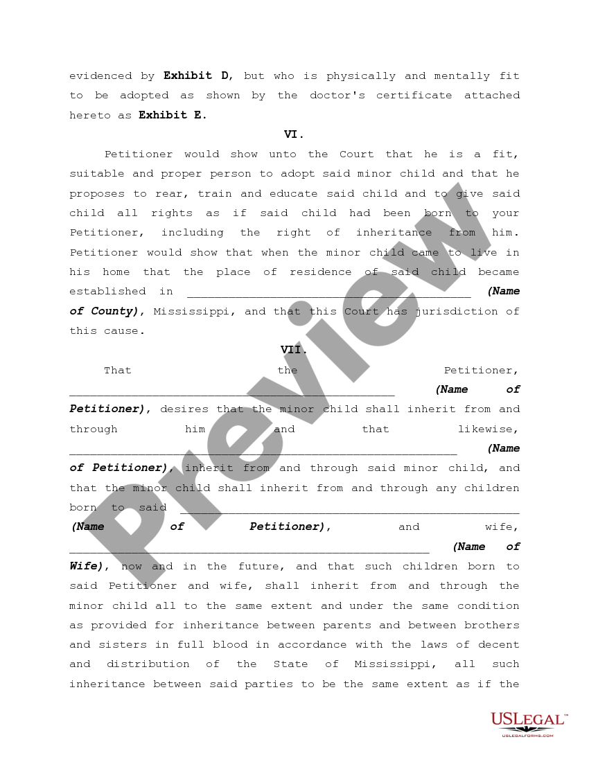 Guardian Ad Litem Mississippi For Incapacitated Adults US Legal Forms