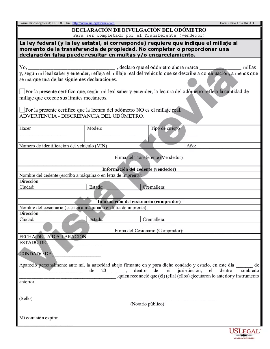 Preview Factura de venta de automóvil y estado de cuenta del odómetro para la venta tal como está