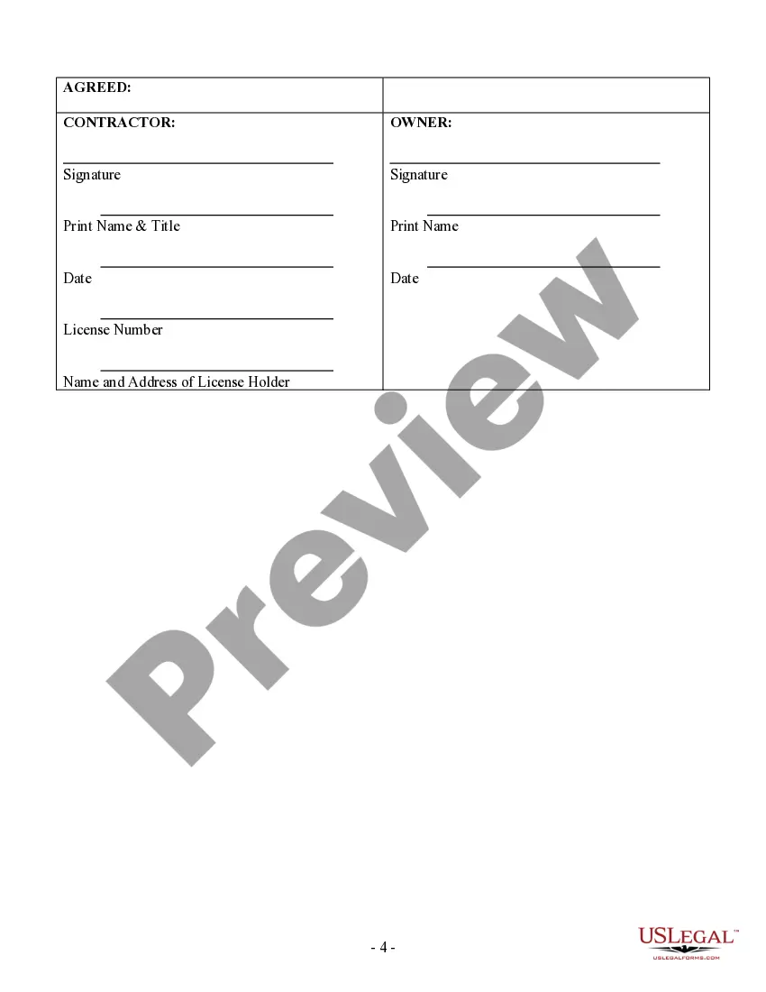 Preview Fencing Contract for Contractor
