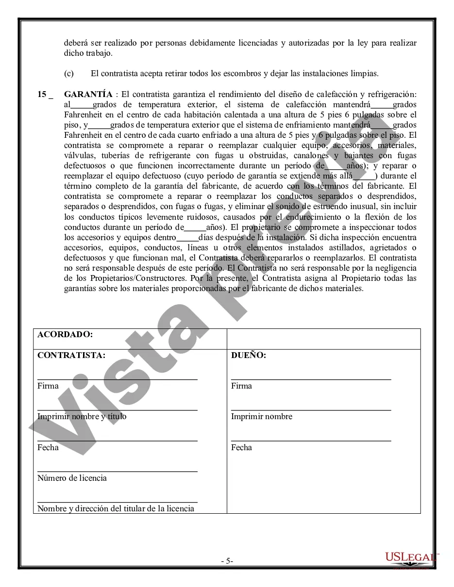 Preview Contrato HVAC para contratista